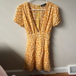 X-Small Yellow Floral Dress from Lulu’s